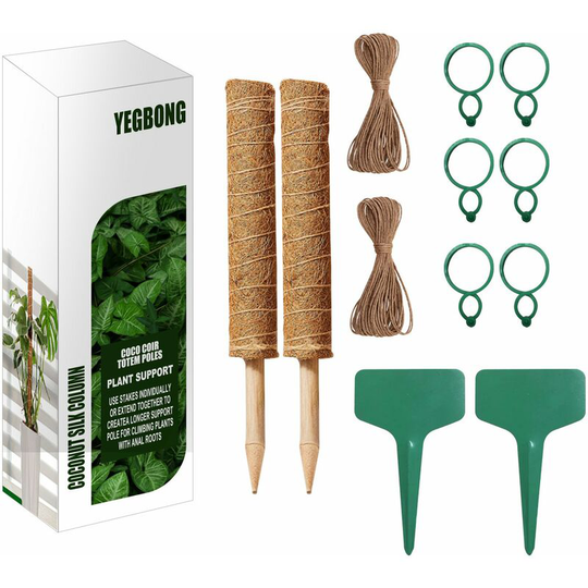 Coconut Moss Stick, 30cm Potted Plant Stake, Plant Support Extension for Expandable Climbing Plant Indoor Garden Planting