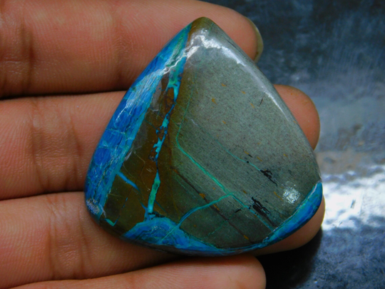 Chrysocolla Malachite Cabochon Gemstone 100 % Natural Loose Stone Wirewrapping Jewelry Making 107 Ct 42 X Mm # 7840