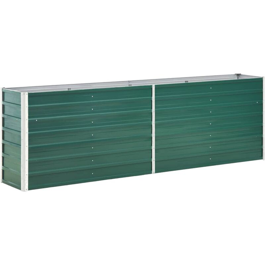 Garden Planter Galvanised Steel 240x40x77 cm Green VDTD30190 - Topdeal