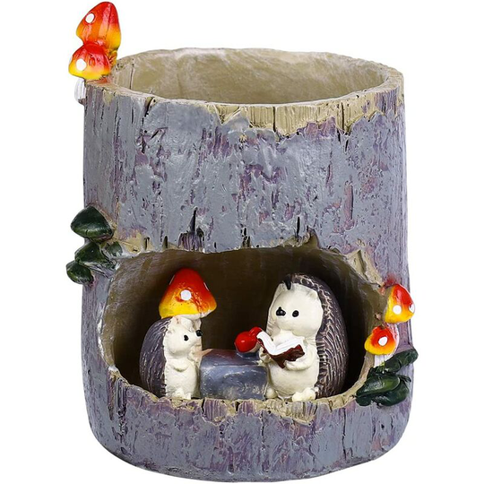Cute Hedgehog Flower Sedum Succulent Pot planter Bonsai Hollow box bed Office Home Garden Pot decoration