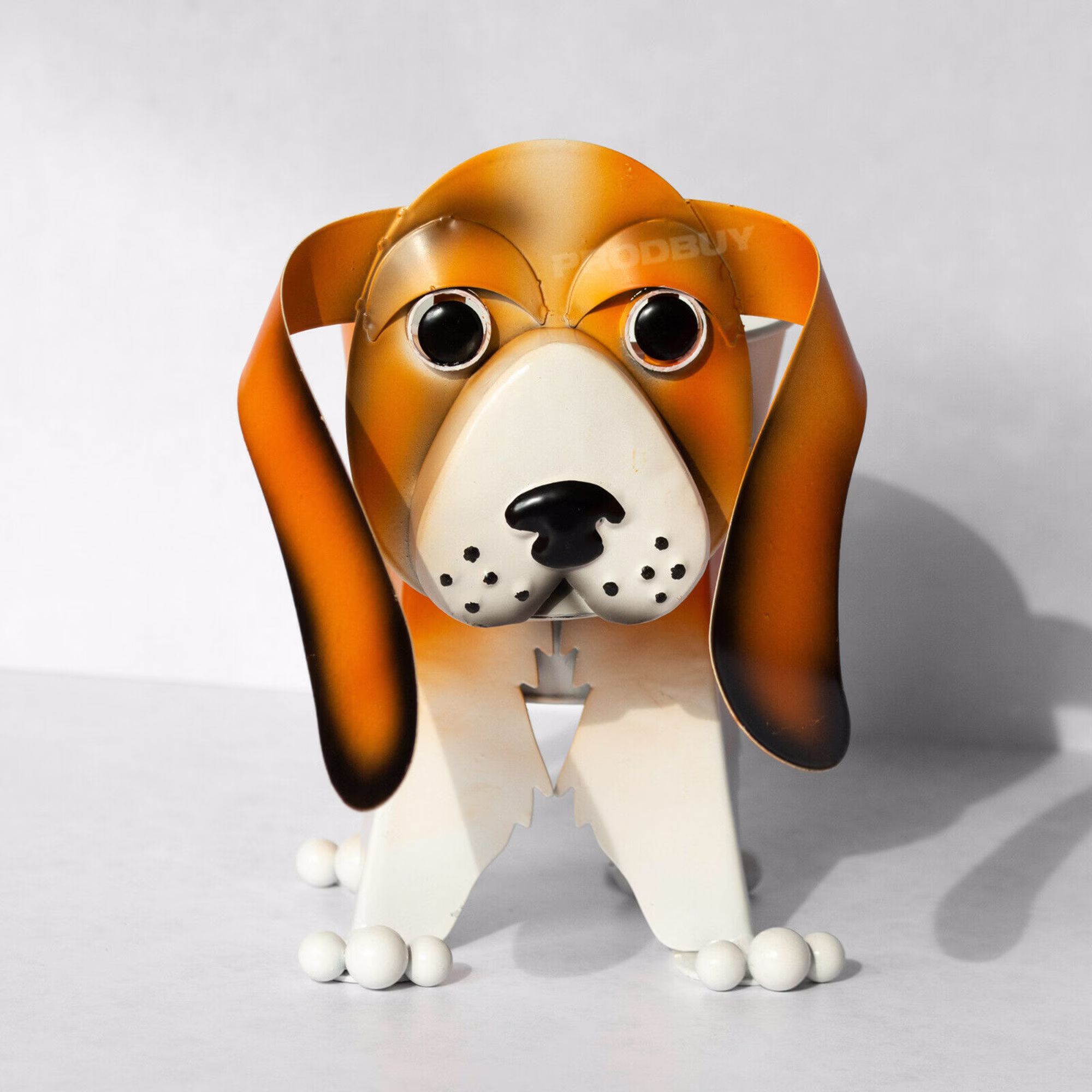 Beagle Nodding Garden Planter Outdoor Indoor Plant Pot Home Ornament Metal Dog