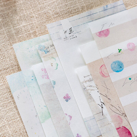 Seasonal Imprints Paper Set, Keepsakes Note Paper, Vintage Floral Collage, Nature Themed Memo Letter