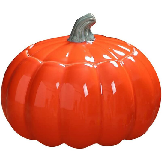 Pumpkin Jar Ceramic Sugar Bowl Storage Jar, Cookie Biscuit Treat Jar Seasoning Pot Canister Food Snack Candy Dish Pumpkin Figurine Pumpkin Ornaments