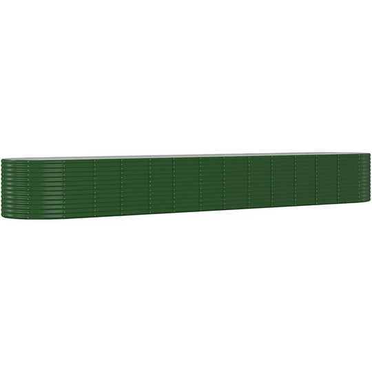 Garden Planter Green 554x100x68 cm Powder-coated Steel Vidaxl Green