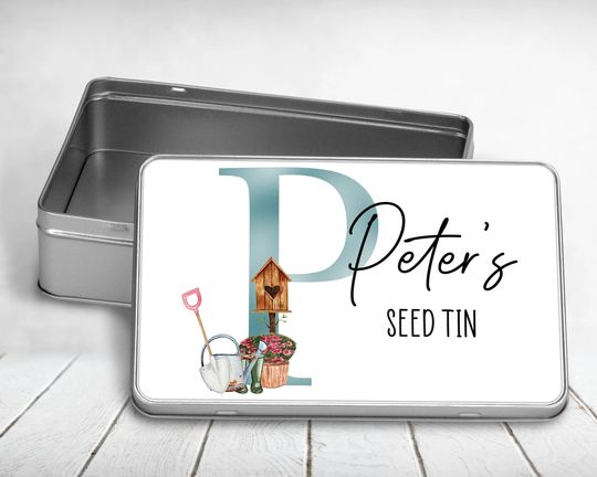 Personalised Gardening Seed Tin/ Personalised Storage Gift/ Fathers Day