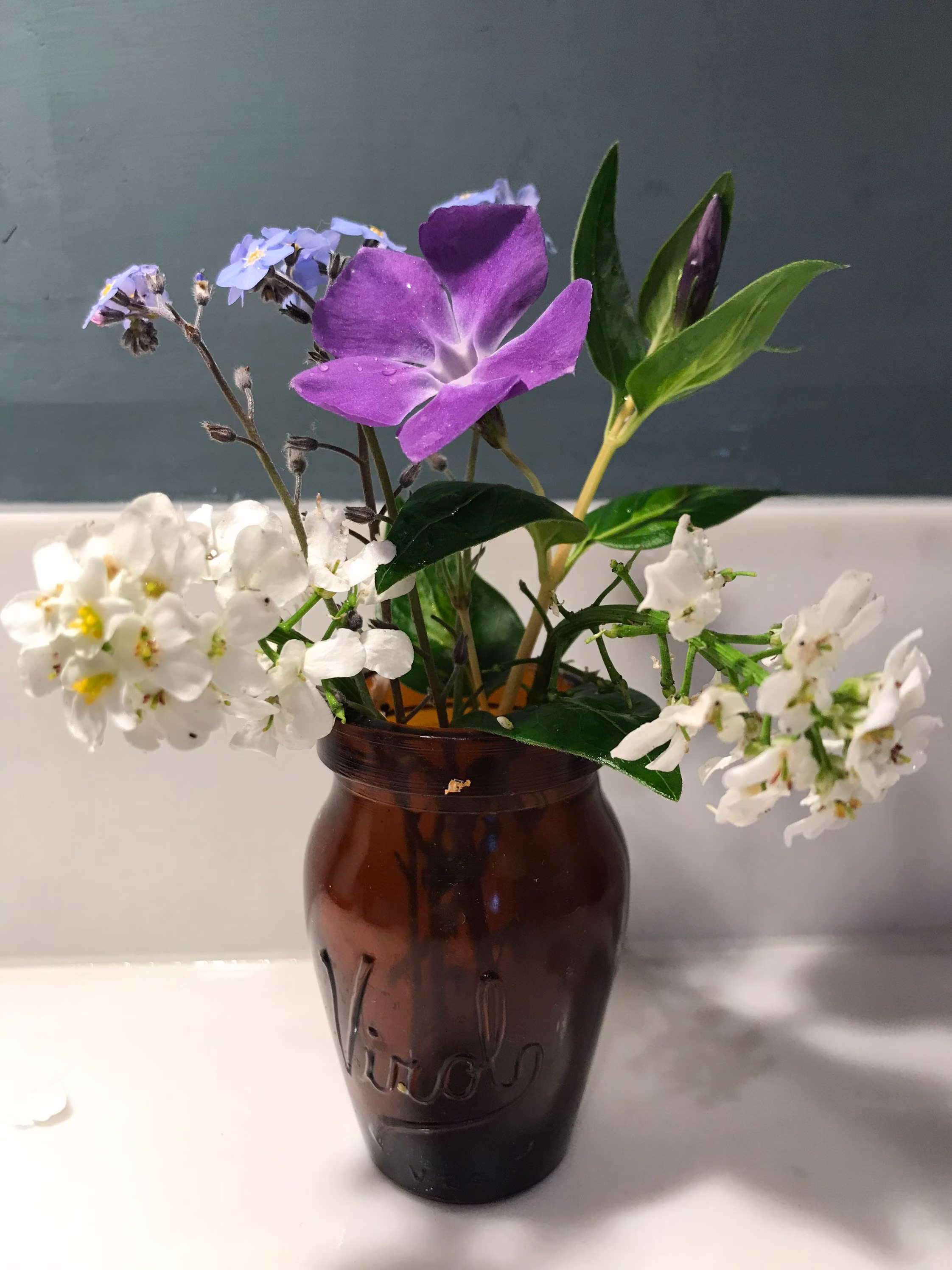 Old Virol Brown Glass Medicine Bottle. Malt Food Supplement