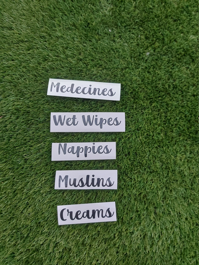 Nursery Organisation Labels, Nursery Drawer Stickers, New Baby Room Babies Organisation, Gift