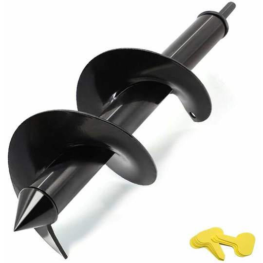 Monly - Auger Bit 10cm x 30cm Garden Plant Flower Bulb Auger Spiral Quick Drill Planter Earth Auger Bit Post or Umbrella Hole Digger for 3/8' Hex
