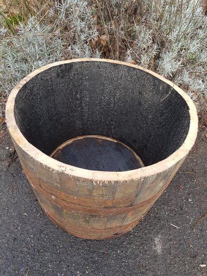 Water Tight/Pond Half Whisky Barrel Oak Planter Tub Garden Ice Bucket
