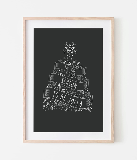 Tis The Season | Christmas Gift Carols Festive Family Wall Art Poster Print