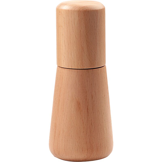 Straight waist Acacia wooden pepper or salt mill, manual spice grinder 15006