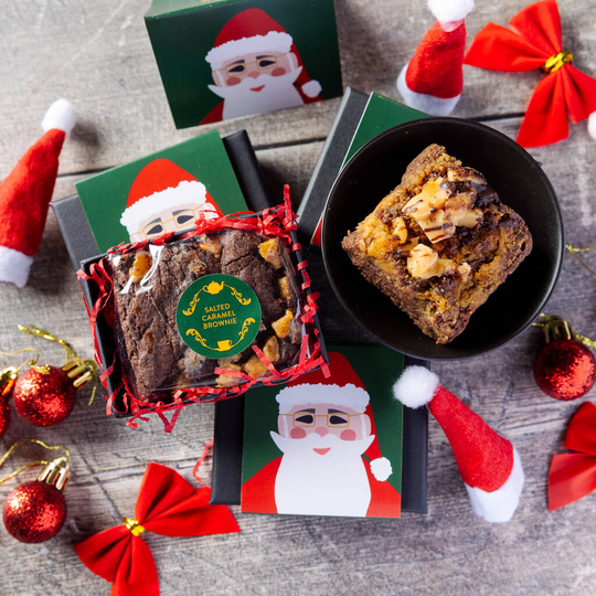 'Santa' Mini Salted Caramel Brownie