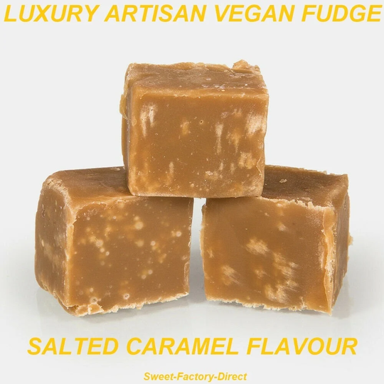 Vegan Fudge Factory Finest Salted Caramel Handmade Creamy Vegetarian Dairy Free Candy Toffee Tablet Chocolate Sweet Pick & Mix Gift Bag
