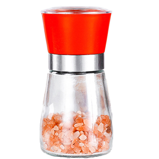 Salt and Pepper Shakers Adjustable Coarseness Pepper Grinder Mill for Sea Salt Spice Stainless Steel red