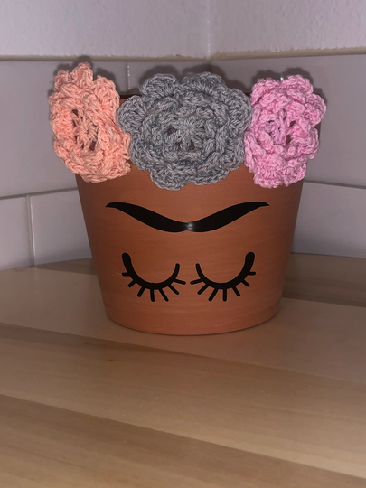 Frida Khalo Inspired Terracotta Planter