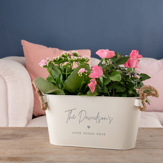 Personalised 'Love Grows Here' Planter