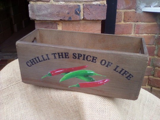 Spice Things Up With This Fabulous Rustic Wooden Chilli Storage Box This Lovely Design Looks Great in Your Kitchen & Makes A Fab Gift
