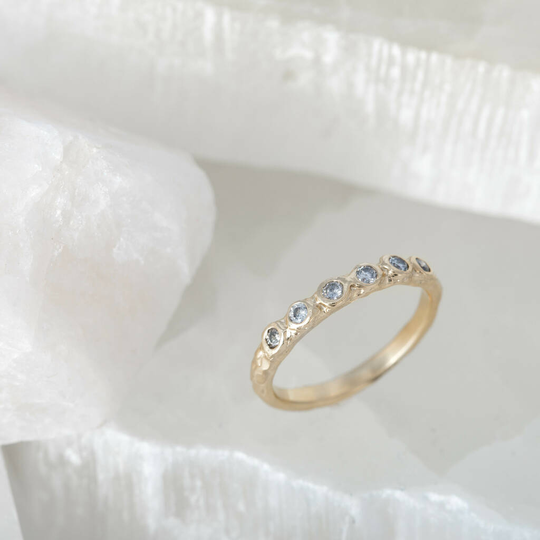 'Alina' Salt And Pepper Diamond Eternity Ring
