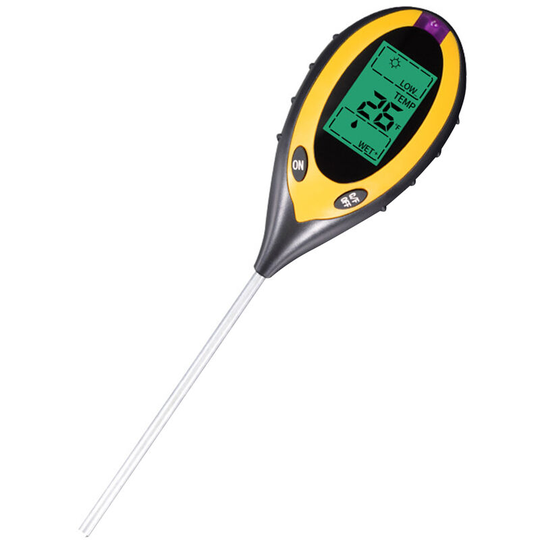 Lifcausal - 4-in-1 Soil Test ph Moisture Meter Light Temperature Tester Garden Plant Flowers Soil Monitor Tool Multi-Functional Bonsai Moisture ph