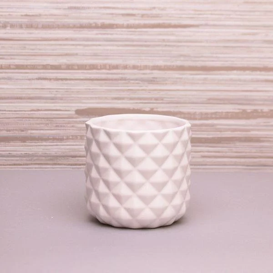 White Pineapple Ceramic Pot 10.8cm | Indoorplanter - Fast & Free UK Delivery