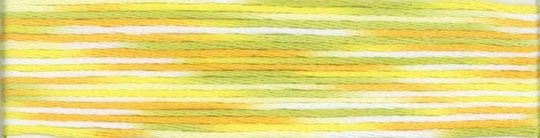 Cosmo Seasons Variegated Green & Yellow Embroidery Floss #9004 - Lecien 9000 Series