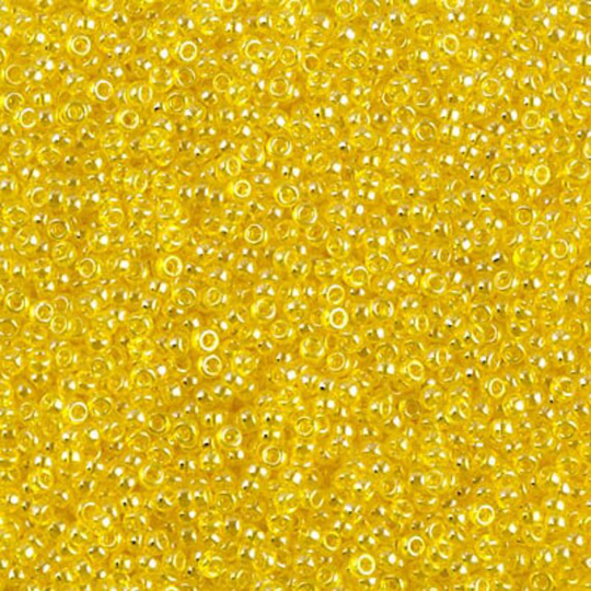 Seed Bead 15-163 Miyuki Beads 15/0 Transparent Yellow Luster 10 Grams Diy