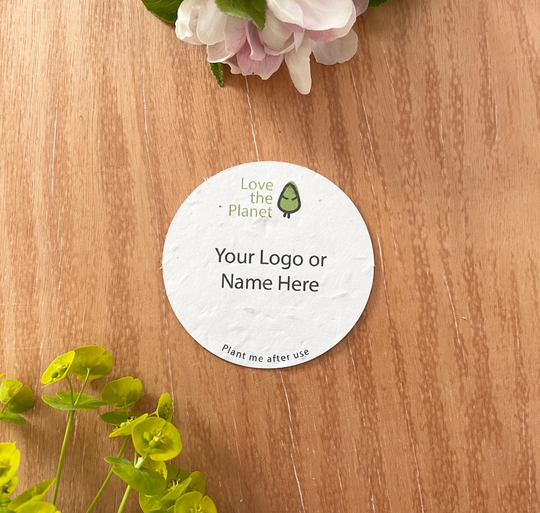 Wildflower Seeded Custom Printed Coasters - Beautiful 280Gsm UK Made Seed Card