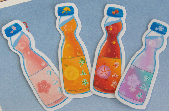 Seasonal Ramune Stickers | Spring, Summer, Autumn, Winter Water Resistant/Uv Coated