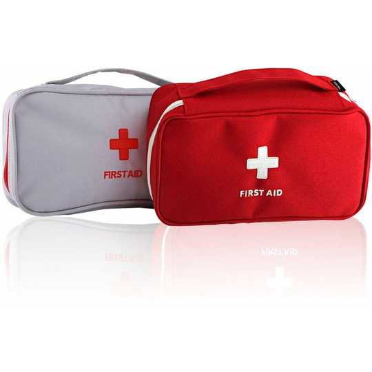 First Aid Kit, 2 Piece Empty First Aid Kit Medicine Bag for Outdoor Activities, Sports, Camping, Hiking, Household First Aid