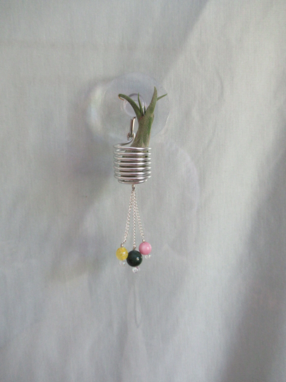 Window Wire Air Plant Hanger Small Silver - Tillandsia
