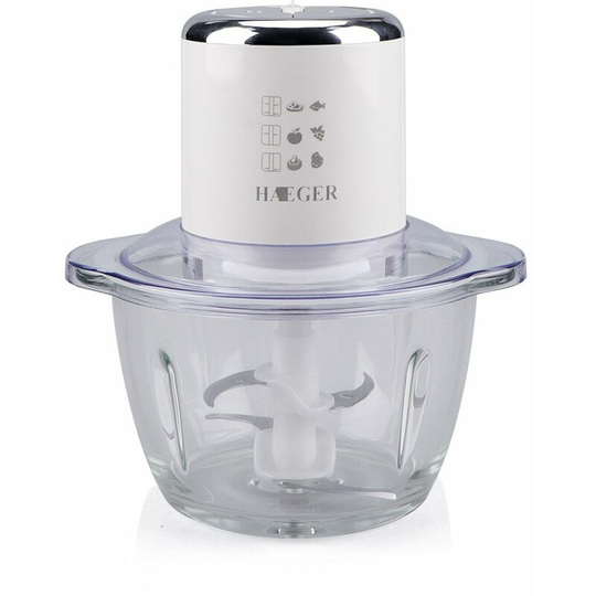 Electric Mincer with 1.2L Stainless Steel Bowl, 2 Speed Levels, 200W Meat Grinder with 4 Removable Blades for Mincing Meat, Onion, Herbs, Dried