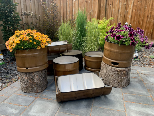 Custom Beer Keg Rustic Planters