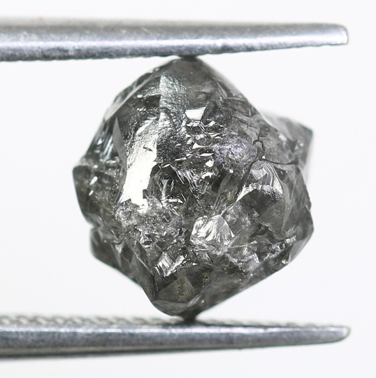 2.55Ct Salt & Pepper Rough Diamond For Engagement Ring