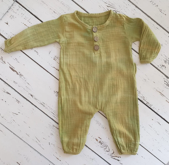 Mulberry Leaf, Baby Rompers, Natural Dyeing, Boho Clothes, Kids Summer Overalls, Organic Cotton Muslin, Gots Certificate