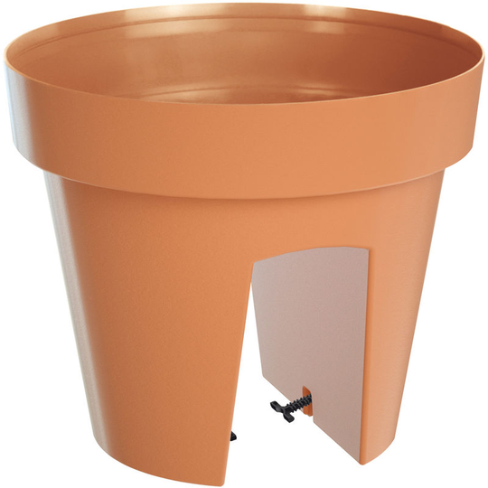 Balcony Flower Pot Railing Planter 5 -12l Home Garden Decor Weather-Resistant terrakotta - 5 l (de)