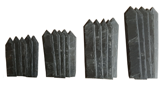 Set Long Natural Slate Garden Plant Markers Label Tags Stakes Herb Vegetables Allotment Various Sizes