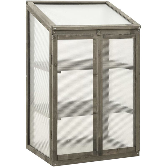 Vidaxl - Greenhouse 60x45x100 cm Firwood Grey
