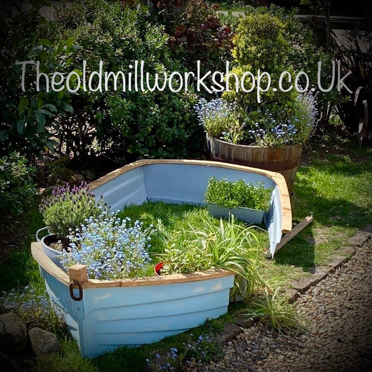 Large Boat Planter, Christmas Gift, Pond Feature, Nautical, Unique Gift, Christmas Present
