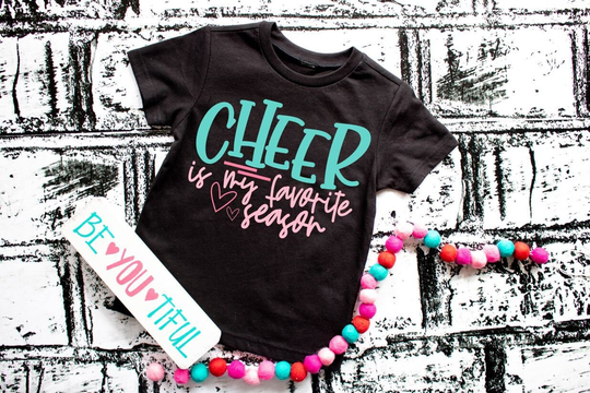Cheer Is My Favorite Season Htv Transfer Or Sublimation | Diy T-Shirt Iron On Decal