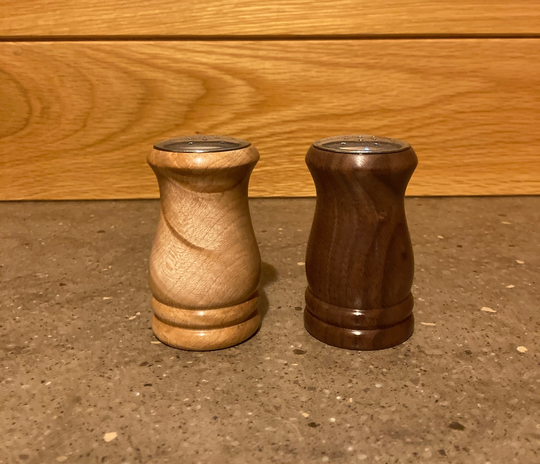 Walnut & Maple Salt Pepper Shakers