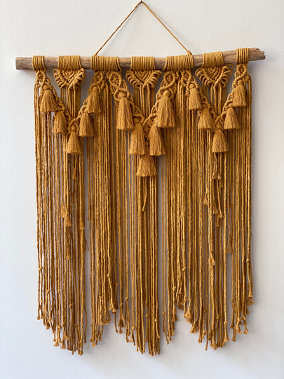 Large Macrame Wall Hanging | Leo Season Astrology Art
