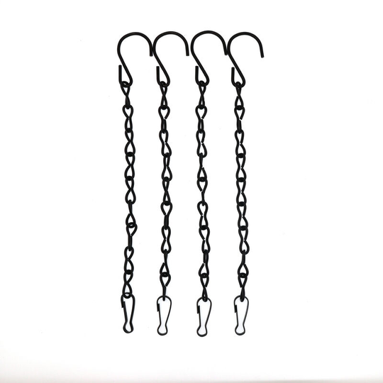 Betterlifegb - 4 Pcs Hanging Chain, Metal Hanging Basket Chains with Hooks & Clips for Bird Feeders Planters, Flower Plant Pot Hanging Replacement