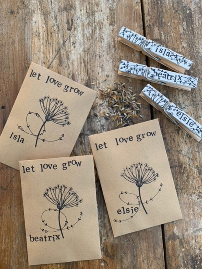 Bee Friendly Seed Packets - Envelopes Wedding Favour Gifts Thankyou Gift Gardening Baby Shower Name Settings