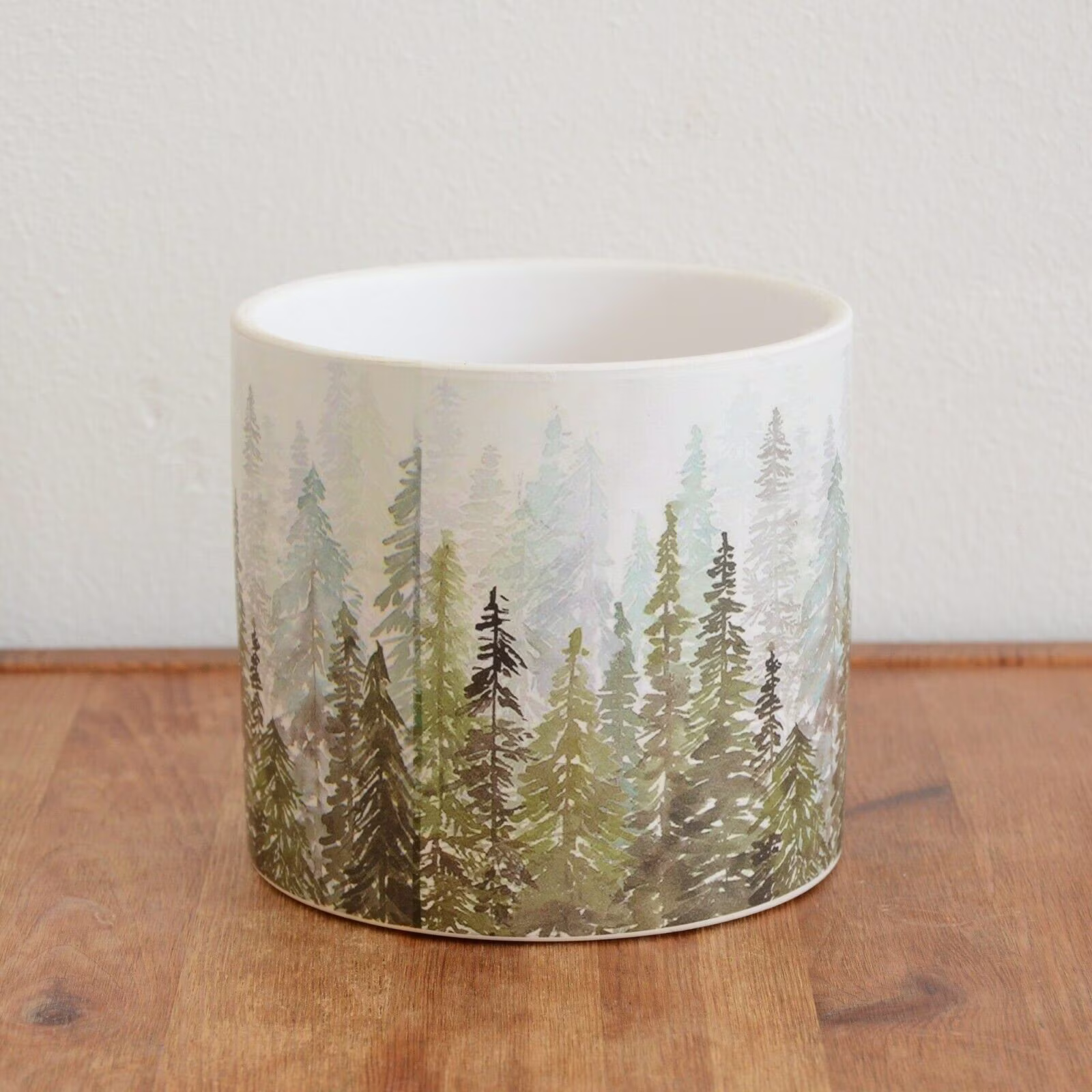 13.5cm Mountain Scape Tree Ceramic Indoor Plant Pot Holder Herb Cover Planter