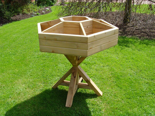 Herbs Hexagonal Wooden Planter