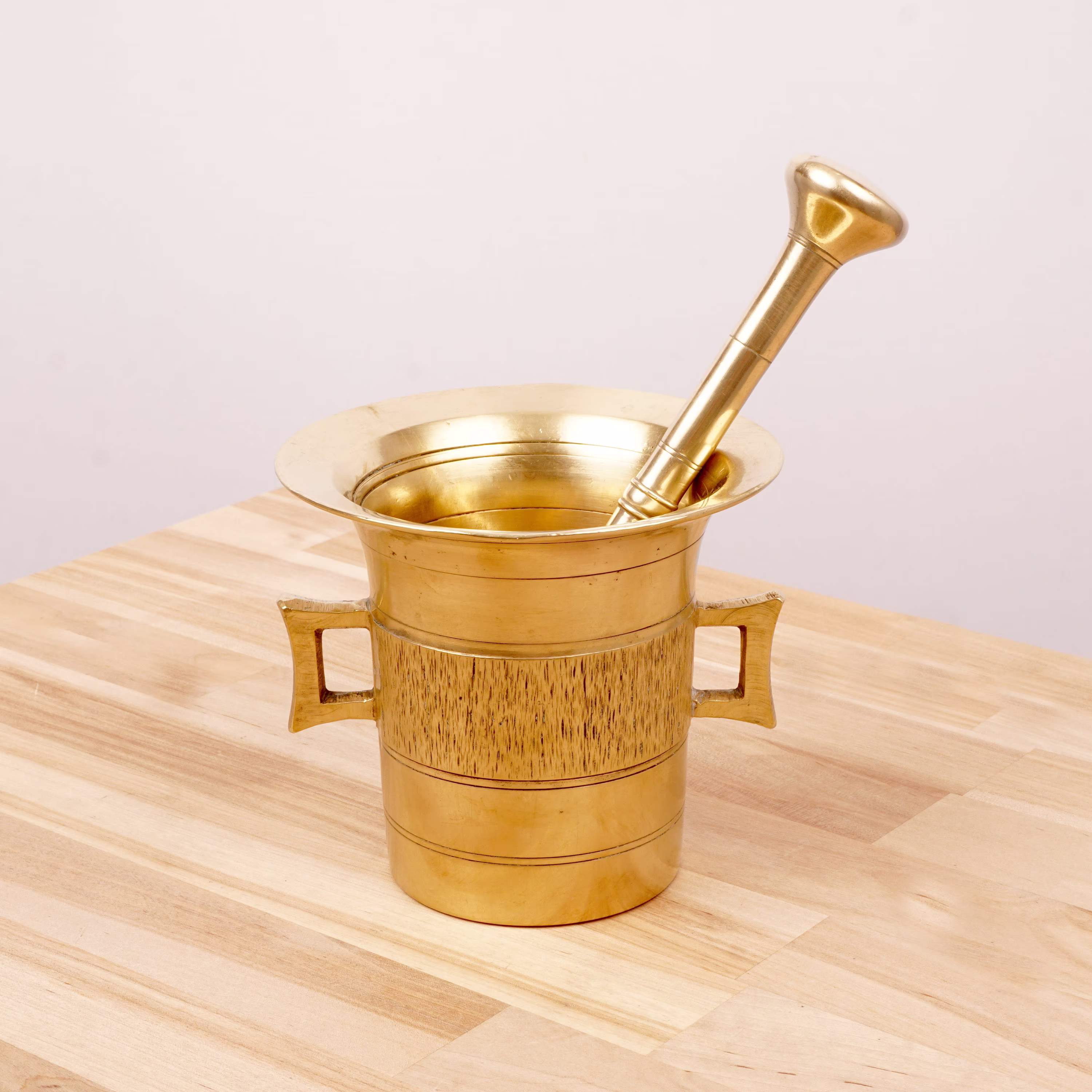 Antique Mortar & Pestle || Solid Brass