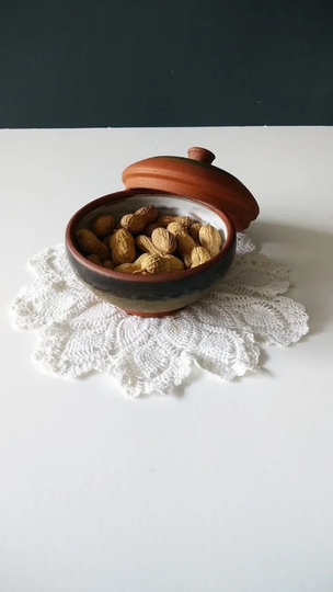 Bowl With Lid, Pottery Bowl, Sugar Ceramic Jam Salt Bowl