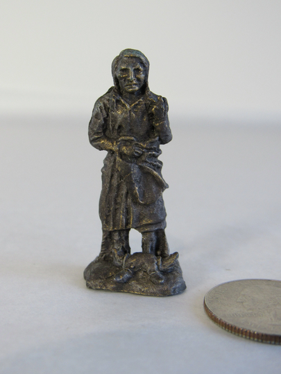 Artist Miniature Bronze Statue - Medicine Man Vintage Sculpture American Frontier M