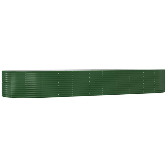 Garden Planter Green 447x140x68 cm Powder-coated Steel Vidaxl Green