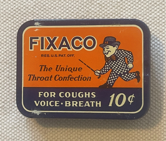 Vintage Fixaco Medicine Tins 1930S - Pharmacy Doctor Collectibles